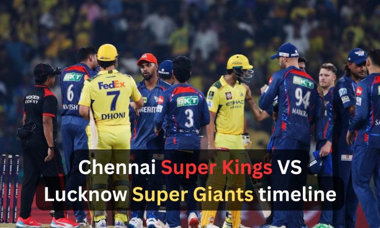 Chennai Super Kings VS Lucknow Super Giants timeline