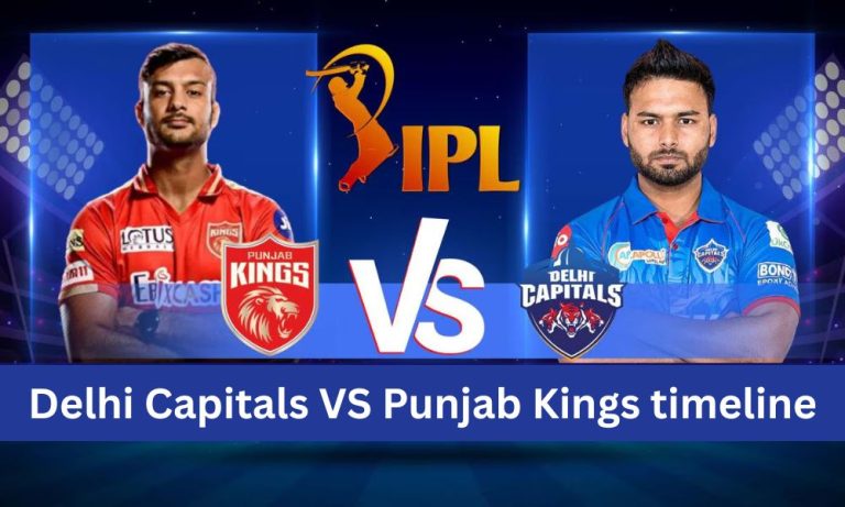 Delhi Capitals VS Punjab Kings timeline