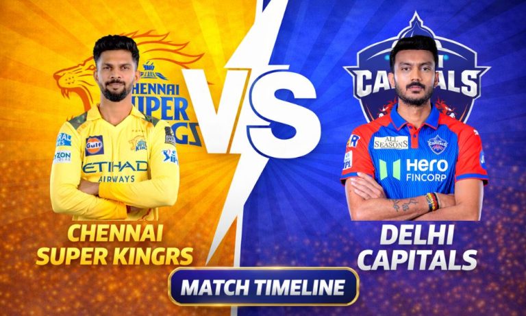Chennai Super Kings VS Delhi Capitals timeline