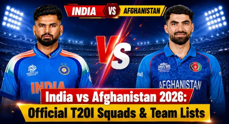 India vs Afghanistan 2026 Official T20I Squads & Team Lists