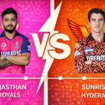 Rajasthan Royals VS Sunrisers Hyderabad timeline
