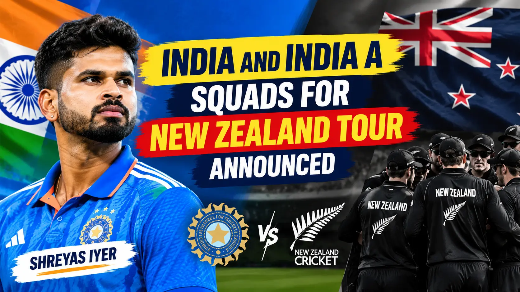 India and India A Squads for New Zealand Tour Announced